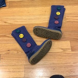 Blue Kids Button Up Uggs